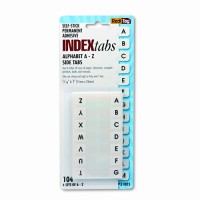 A-Z WHITE -INDEX TABS PERMANENT